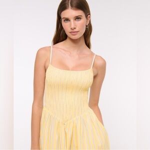 Abercrombie & Fitch Yellow and Blue Striped Dress